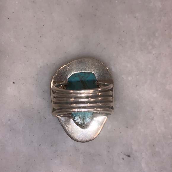 Silpada tumbled turquoise natural ring. - Picture 5 of 8